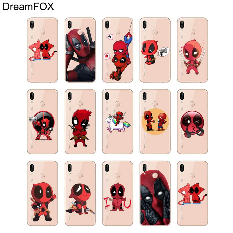 DREAMFOX M106 горячий Дэдпул Мягкий ТПУ силиконовый чехол для huawei Honor 6A 6C 6X 7C 7X8 Lite Pro |