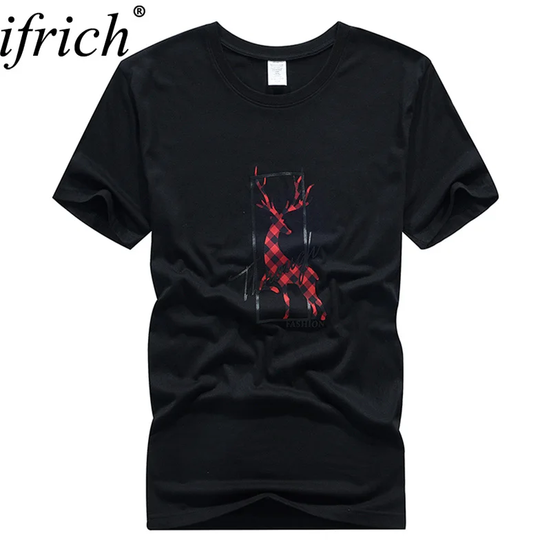 IFRICH новые мужские летние топы футболки с коротким рукавом Мужская футболка