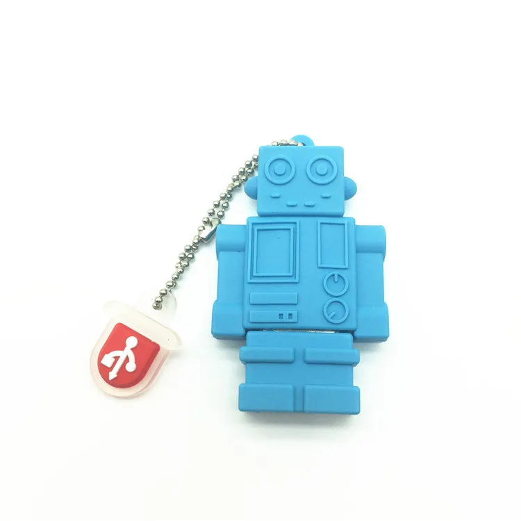 Лидер продаж 2018 флеш накопитель в форме мультяшного робота рыбы USB 4 ГБ 8 16 32 64