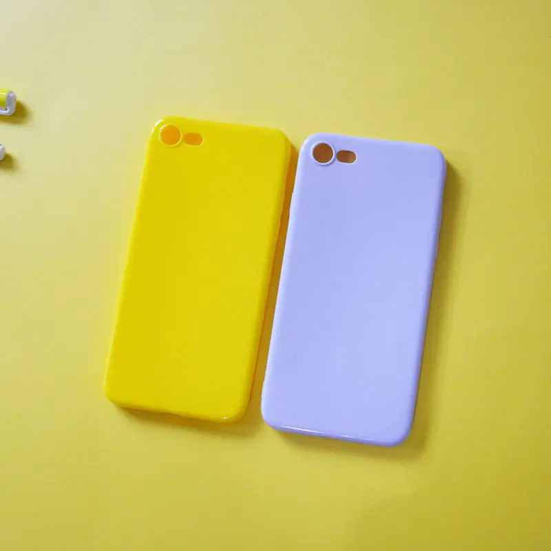 Wellzly для iPhone 6 6s 7 8 простые однотонные Цвет Ультратонкий Мягкий полиуретановый