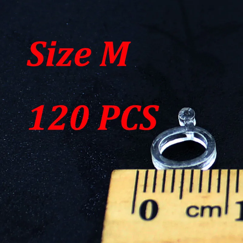 120pcs M 120 шт. эластичные приманки для ловли карпа аксессуары гранулы резинки для наживки прозрачные кольца приманки Бандер держатель Держатель для приманки - Цвет: 120pcs M