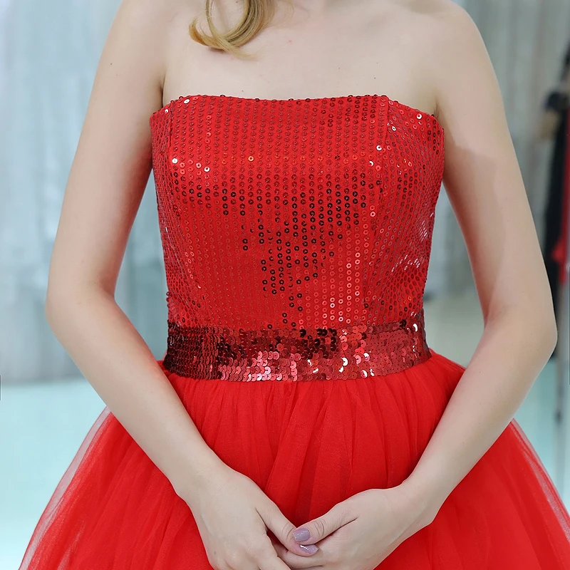 Forevergracedress реальное изображение красное коктейльное платье с блестками Новая