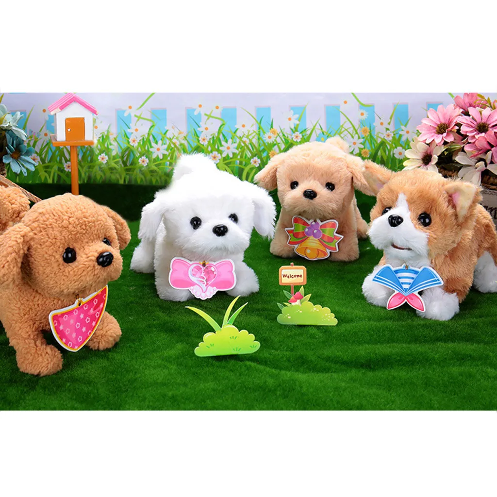 Детская электрическая плюшевая игрушка для щенка милая ходячая hyena мягкий