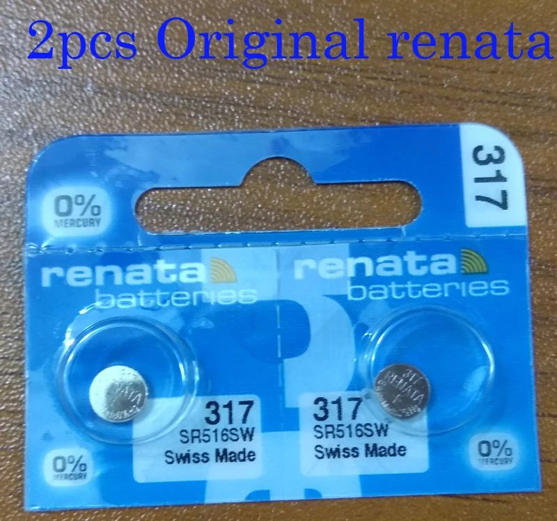 2X абсолютно новый Renata долговечный 317 SR516SW SR62 D317 V317 часы батарея Кнопка монета