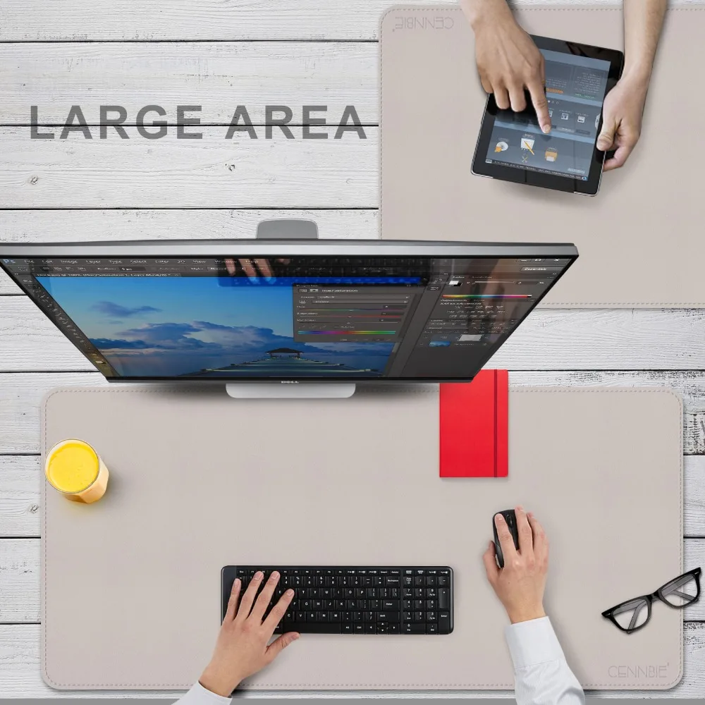 

100*50CM Large Size Leather Desk Mat Mousepad CENNBIE Waterproof PU Leather Gamer Desk Matte Laptop Keyboard Mat for Office Home
