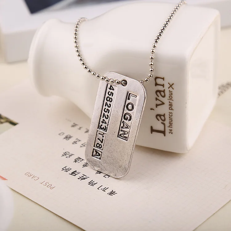 Бесплатная доставка Росомаха Логан ожерелье из бусин цепочка винтажное имя