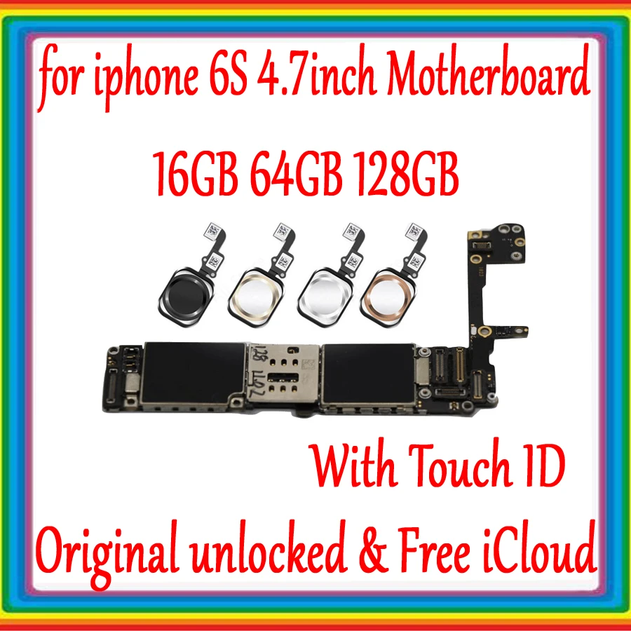 Оригинальная разблокированная материнская плата для iphone 6S 4 7 дюйма 16 Гб/64 Гб/128 ГБ