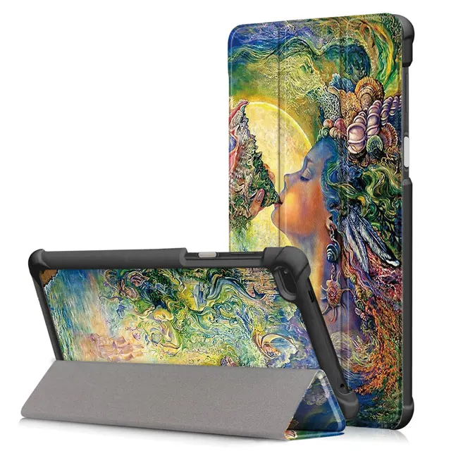 Hai Zhi Nv IBuyiWin чехол для lenovo Tab 4 7 TB-7504F TB-7504N TB-7504X 7,0 Тонкий чехол с откидной крышкой держателем для lenovo Tab4 7 дюймового планшета принципиально+ пленка+ ручка - Цвет: Hai Zhi Nv