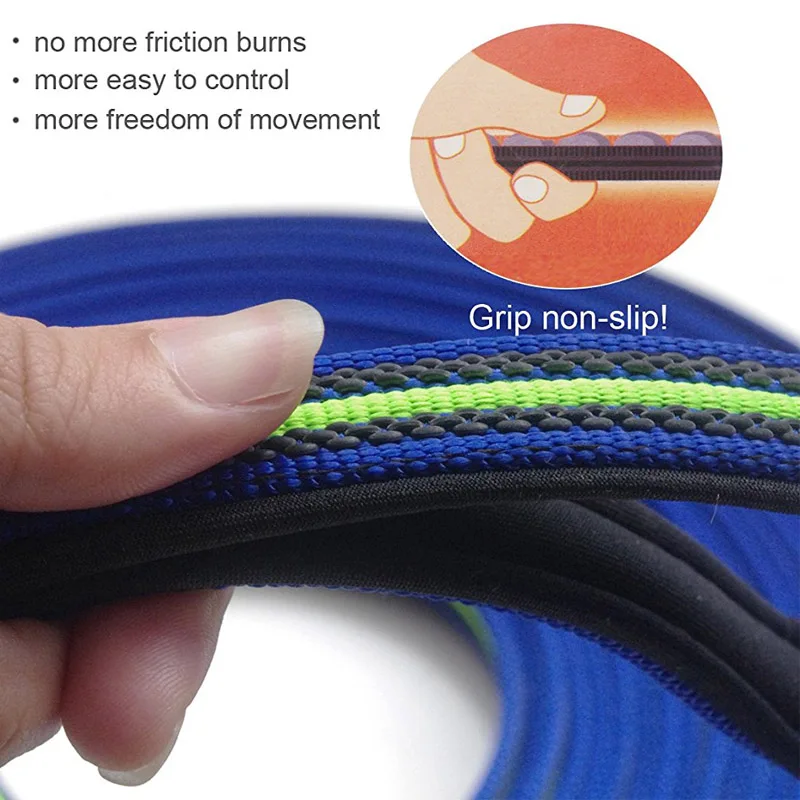 Non-slip Reflective Outdoor Dog Leash Traction Rope with Soft Padded Handle for Medium Large Dogs Long Tracking Lead 5m/10m/15m | Дом и сад