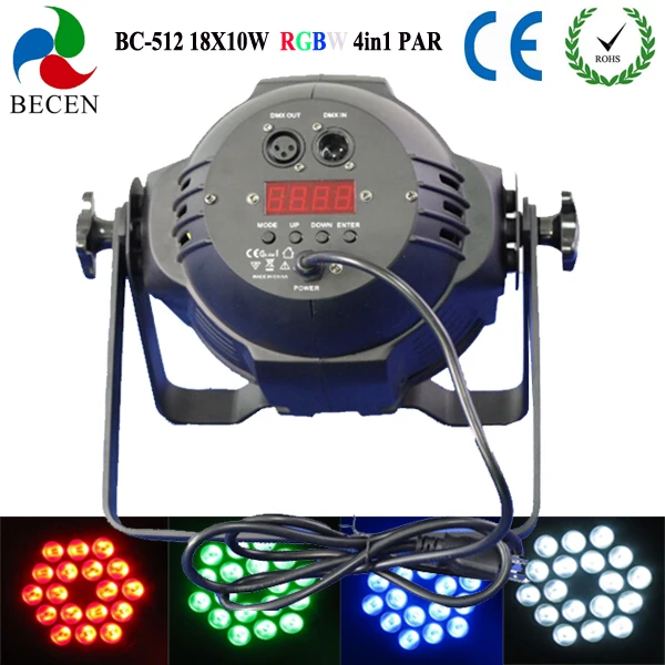 2pcs quite LED Par 18x10w RGBW 4in1 Stage Lights DMX Led Disco Light Par64 Quad Dj Lighting Effect | Освещение