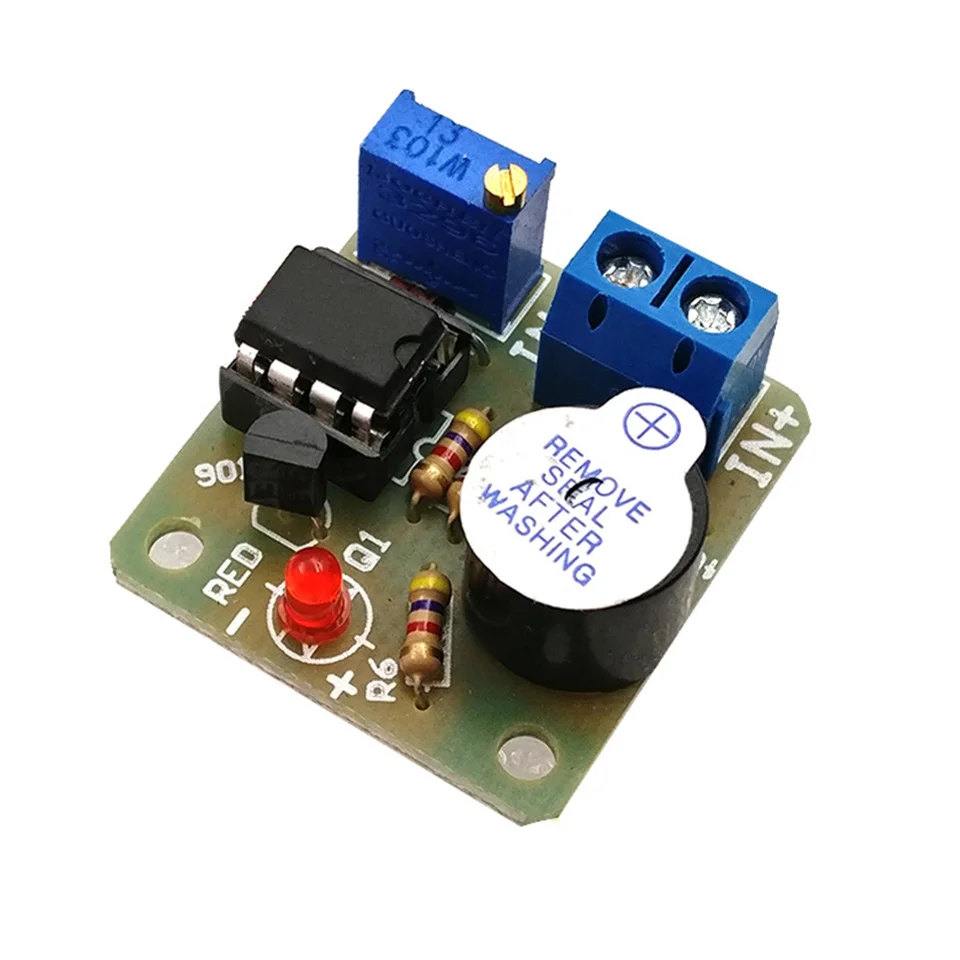 1 шт 12V LM358 аккумулятор звук светильник Сигнализация доска зуммер предупреждения