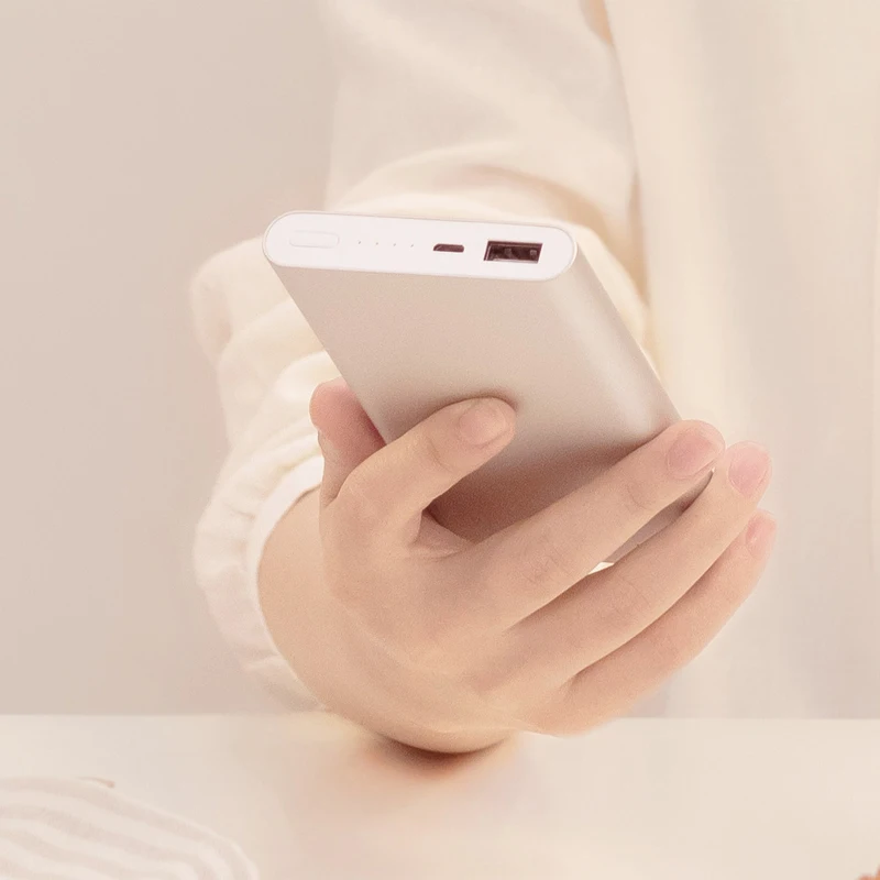 Внешний аккумулятор Xiaomi Power Bank 2 10000 мАч 18 Вт быстрая зарядка ультратонкий для