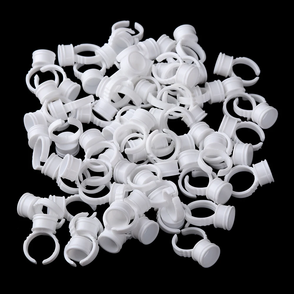 100 шт. паллет с кольцом для клея макияжа инструменты наращивания пигментов