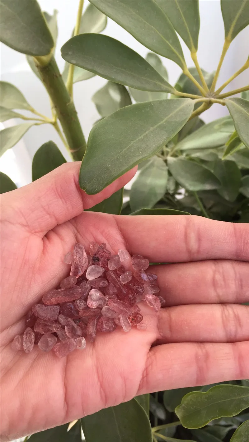 Изумительная энергия драгоценный камень 100% натуральный клубника рыхлый