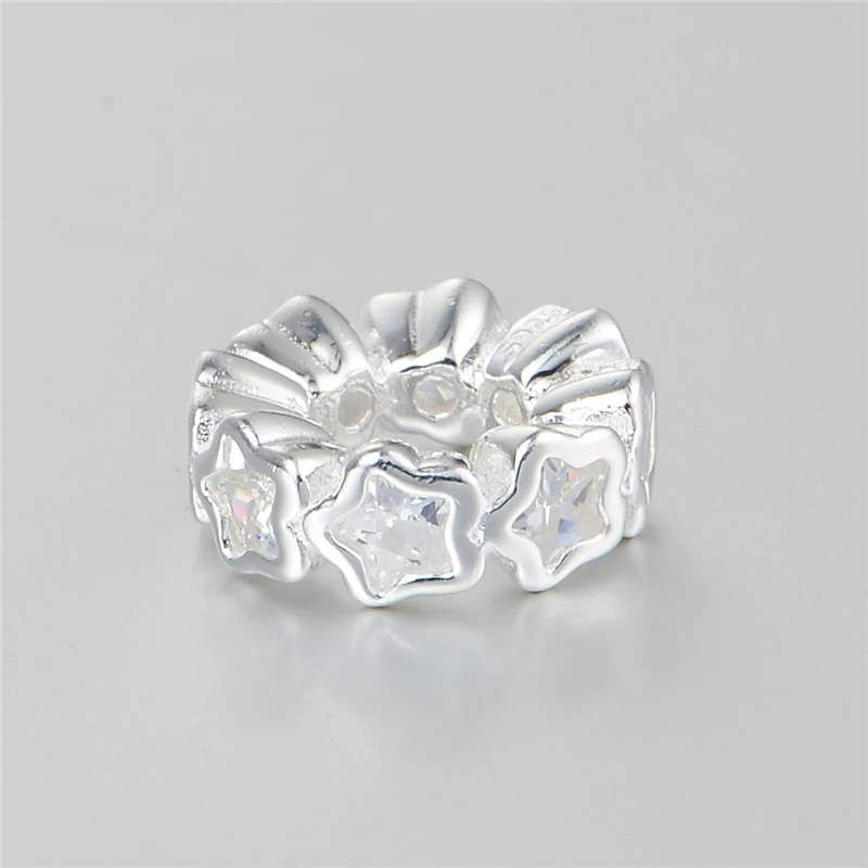 Бусины из серебра 925 пробы для браслета стерлингового бусины с фиксатором в форме