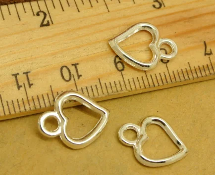 200pcs Fashion hollow love charms pendant antique silver bronze Jewelry Making earrings bracelet necklace keychain DIY14*11MM | Украшения и