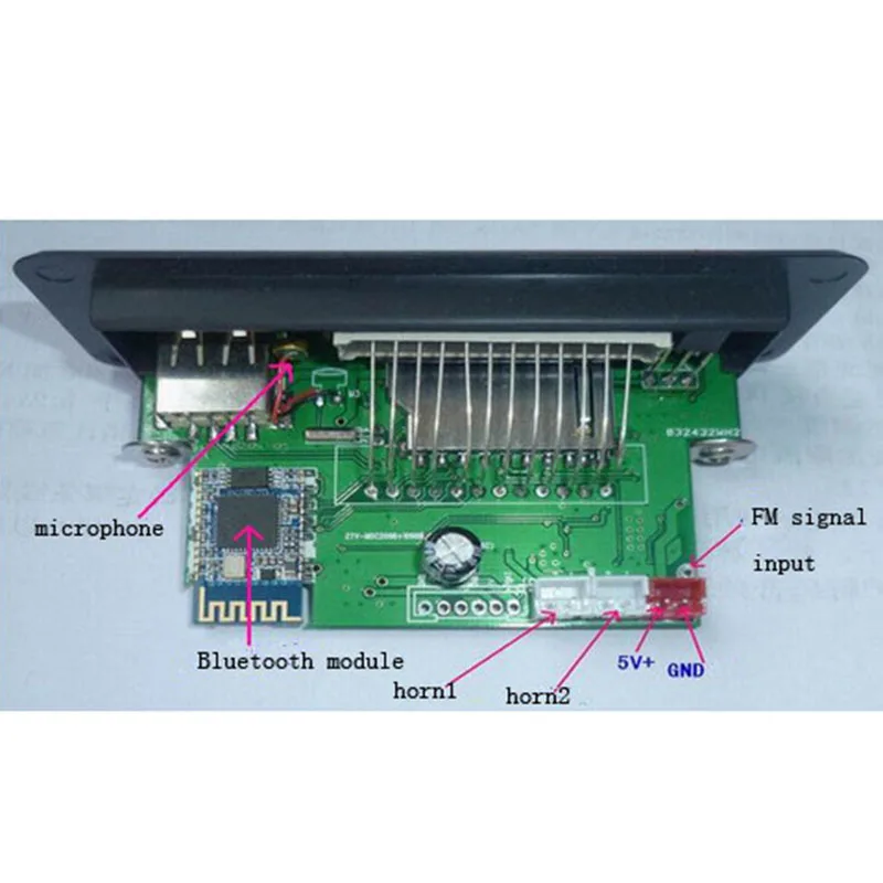 DC 5V Усилитель мощности MP3 декодер плата A вилка провода Hands free Расшифровка Bluetooth с