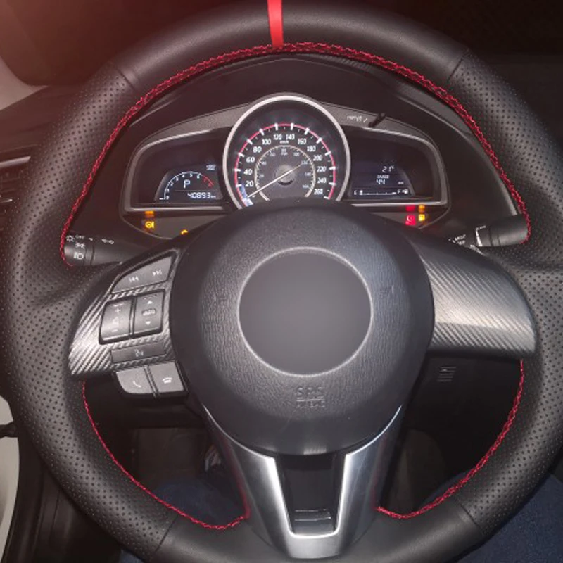 Аксессуары сделай сам для Mazda 3 Axela 2013 2016 6 Atenza 2014 2017 2 2015 чехол Volante|Чехлы на руль| |