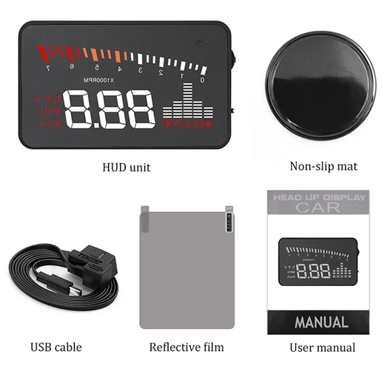 GEYIREN 2019X5 OBD2 Head Up Дисплей Скорость ometer лобовое стекло проектор об/мин