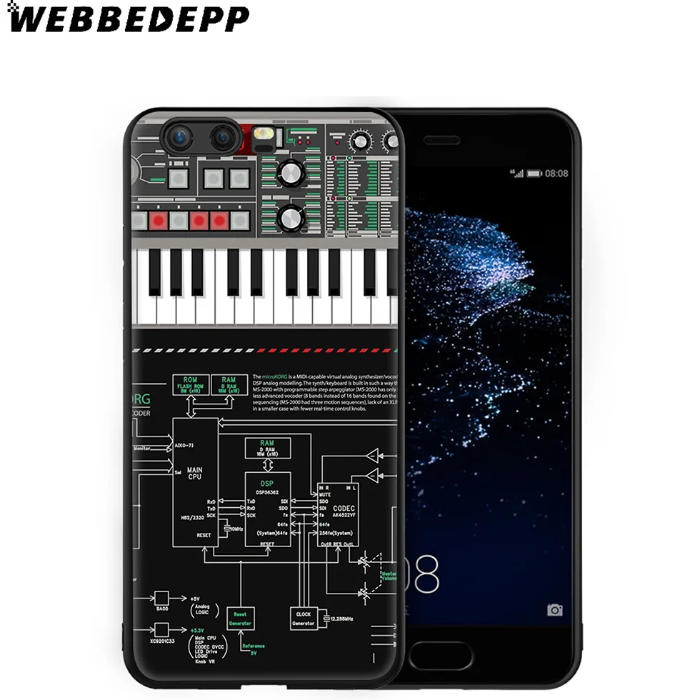 WEBBEDEPP DJ phonograph Music Soft Case for Huawei P8 P9 P10 P20 P30 Lite Pro P Smart Z Plus 2019 Y6 Prime 2018 2017 Mini |