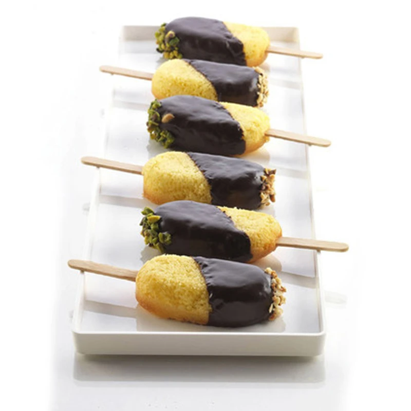 4 полостей силиконовая морозильная камера форма для мороженого конфеты бар