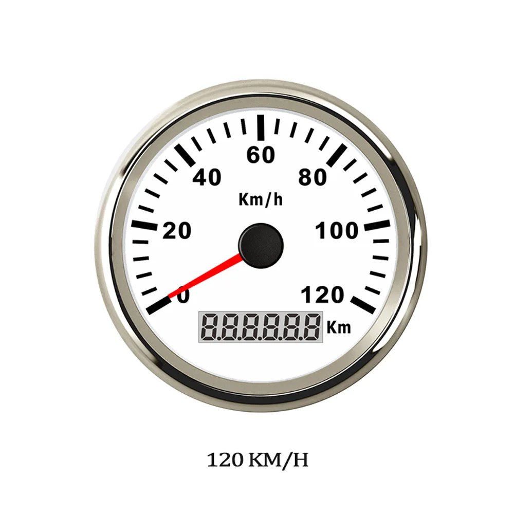 WS 120KMH Цифровой gps измеритель скорости 120 200 kmh красный светодиодный датчик скорости для Honda мотоцикла автомобиля лодки IP67 водонепроницаемый - Цвет: WS 120KMH