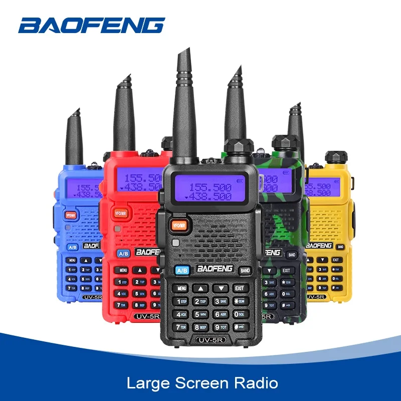 2 шт. BaoFeng UV 5R рация 5 км радиоприемник UV5R Hf приемопередатчик 128CH Вт VHF UHF портативный
