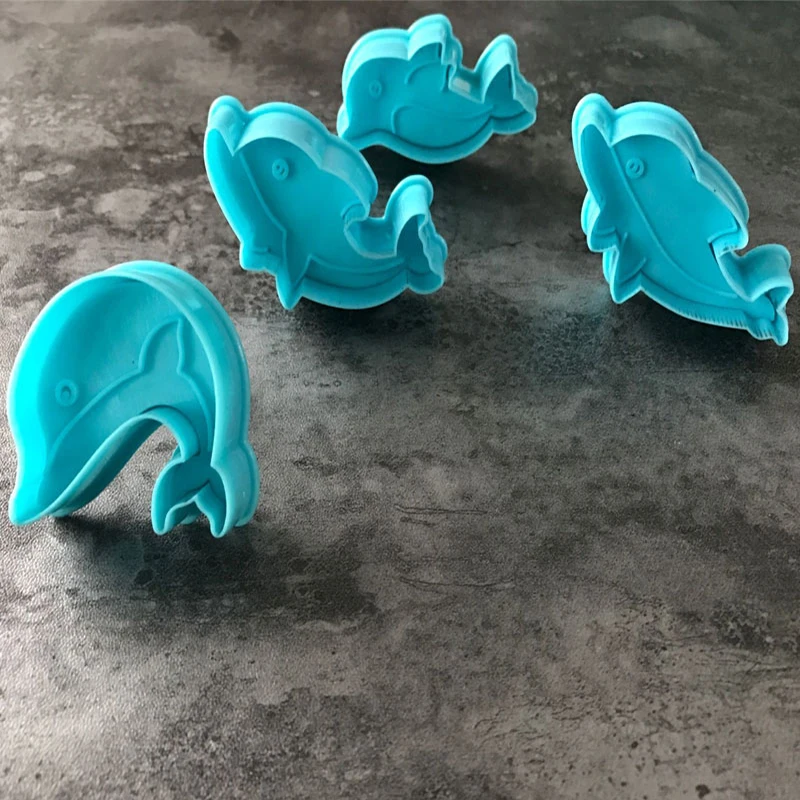 3D печенье милый Дельфин еда безопасная пластиковая форма штамп Кондитерская