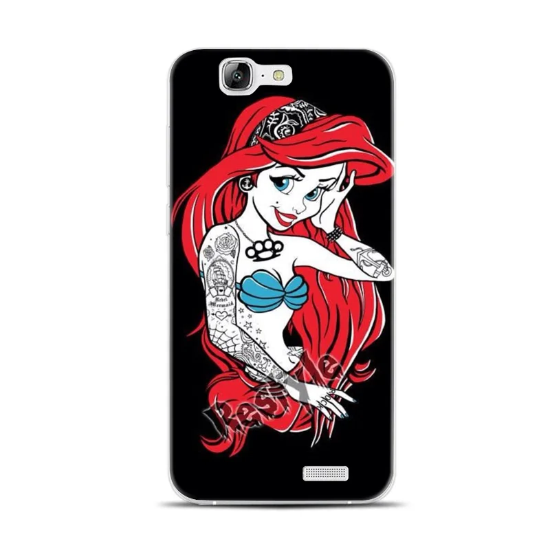 H280 Татуированная принцесса Алиса Ариэль Прозрачный Жесткий Тонкий облегающий