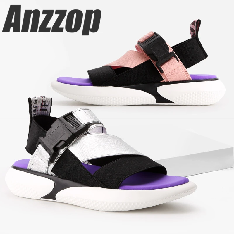 ANZZOP/босоножки женские 2019 г. летние модные цветные босоножки с лентой