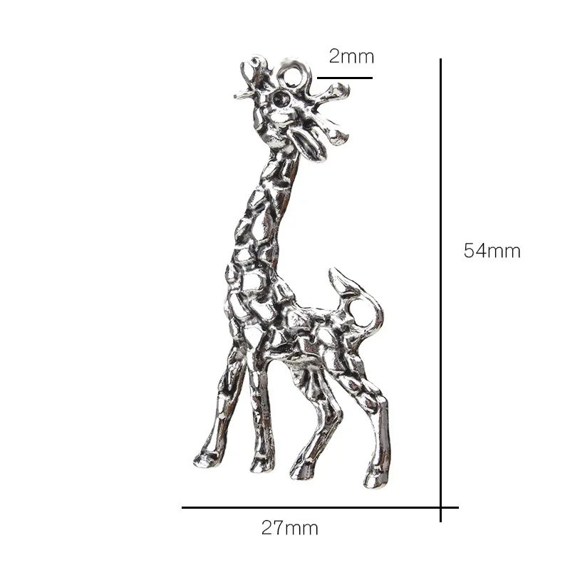 5 шт./лот гламурный сплав Жираф в форме животных для счастливых ювелирных изделий