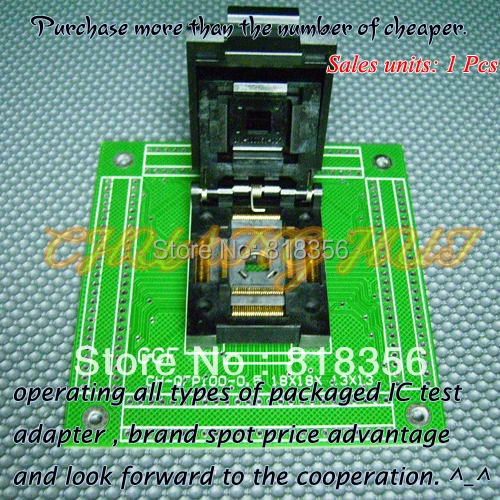 CH-QFP100-0.5 Programmer Adapter TQFP100 QFP100 18x18 13x13 Adapter QP1-100050-027 Adapter/IC SOCKET(Flip test seat)