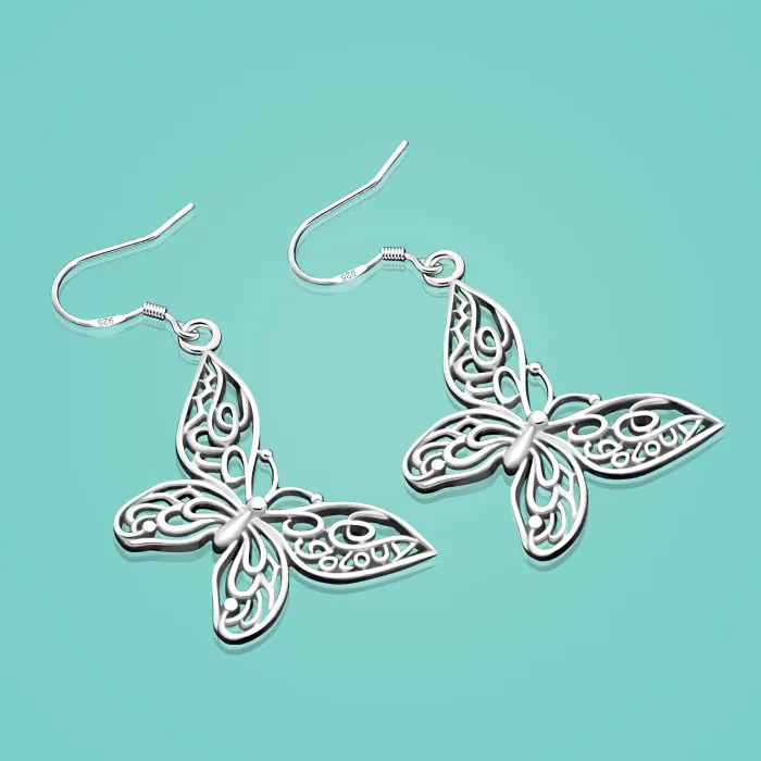 Женские серьги из стерлингового серебра 925 пробы Элегантные Дизайнерские с