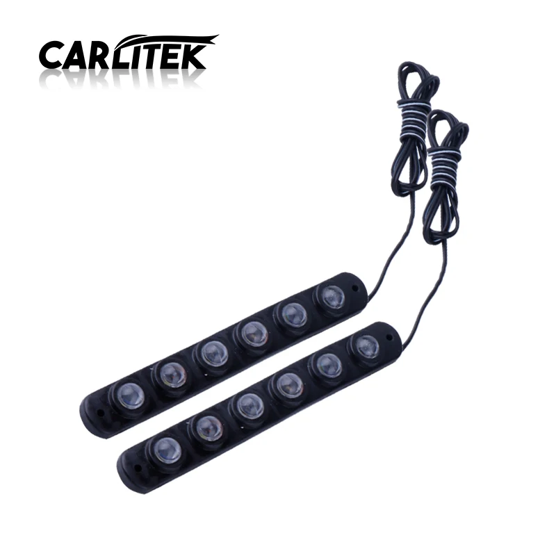 CARLitek Автомобильные светодиодные левый и правый дневные ходовые огни 6000K Led 12v