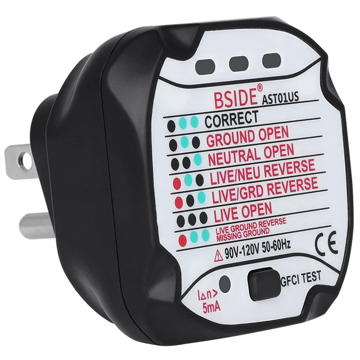 AST01 US Socket Circuit Phase Detector Insulated Durable Breaker Finders With Wide Application Professional Instruments | Инструменты
