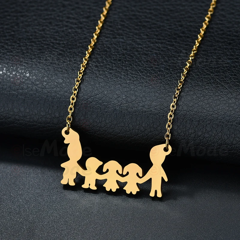 Новое поступление ожерелье ELSEMODE из нержавеющей стали с изображением папы мамы