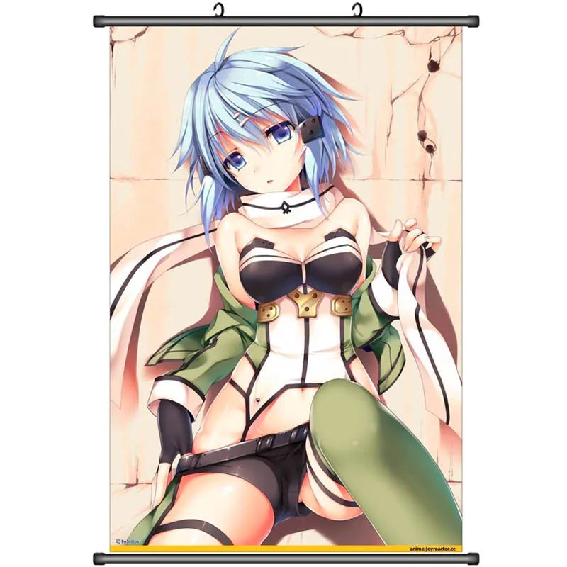 Sword Art Online: Asada Shino 60X90 см японский мультяшный тканевый прокручивающий рисунок HD