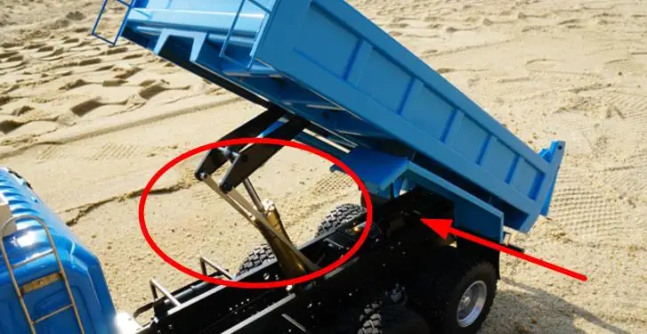 Металлический гидравлический цилиндр для радиоуправляемого самосвала tamiya 1/14 SCA