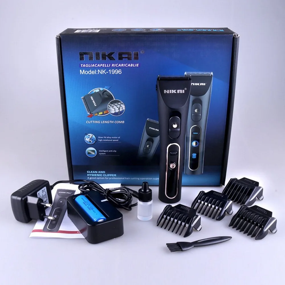 Электрическая машинка для стрижки волос перезаряжаемый ЖК дисплей регулируемая