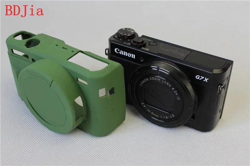 Лидер продаж силиконовый чехол для камеры чехол для Canon G7XII G7X markii в 4 цветах - Цвет: Зеленый