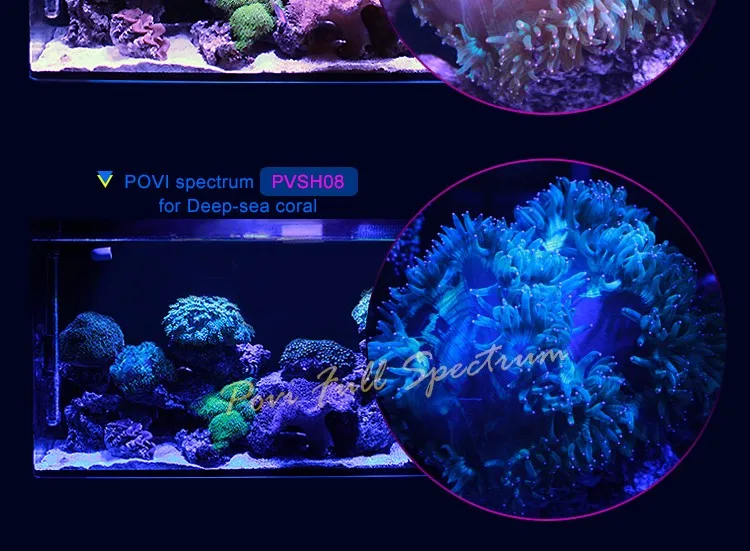 POVI Аквариум Светодиодное Освещение Полный Спектр Led Коралловый Риф растет свет Лампы СВЕТОДИОДНЫЕ Лампы E27 par30 18 Вт