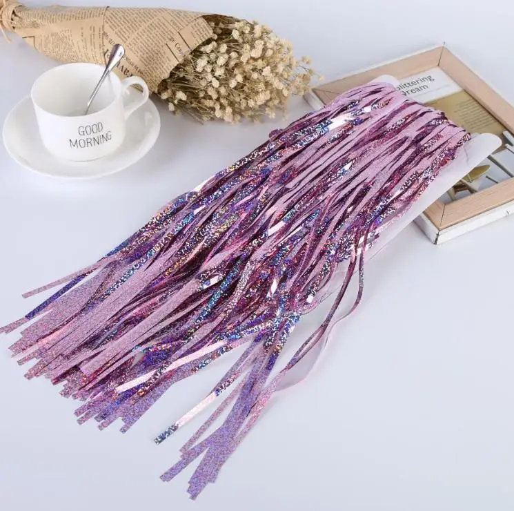 

Shimmer Metallic Laser Foil Glitter Tinsel Curtain Waterfal Wedding Backdrop Party Decor Venue Layout Photography Background