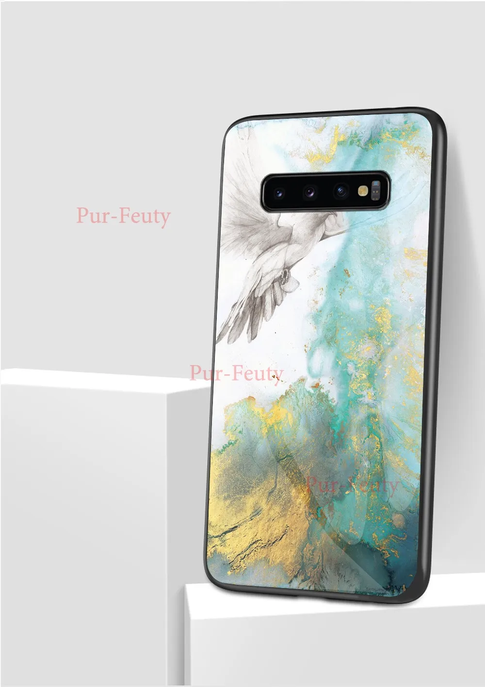 Чехол для samsung Galaxy S10 10S Galaxy ys10 G973FD G973F/DS мраморная зернистая жесткая защитная задняя крышка из закаленного стекла для samsung S10