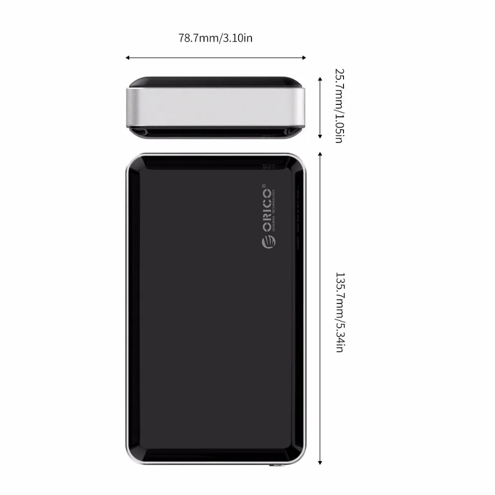 ORICO 2,5 дюймов Wifi HDD корпус частный HDD Облачное хранилище Поддержка SD/TF карта Автономное Резервное копирование 8000 мАч Внешний аккумулятор USB3.1 Gen1/2