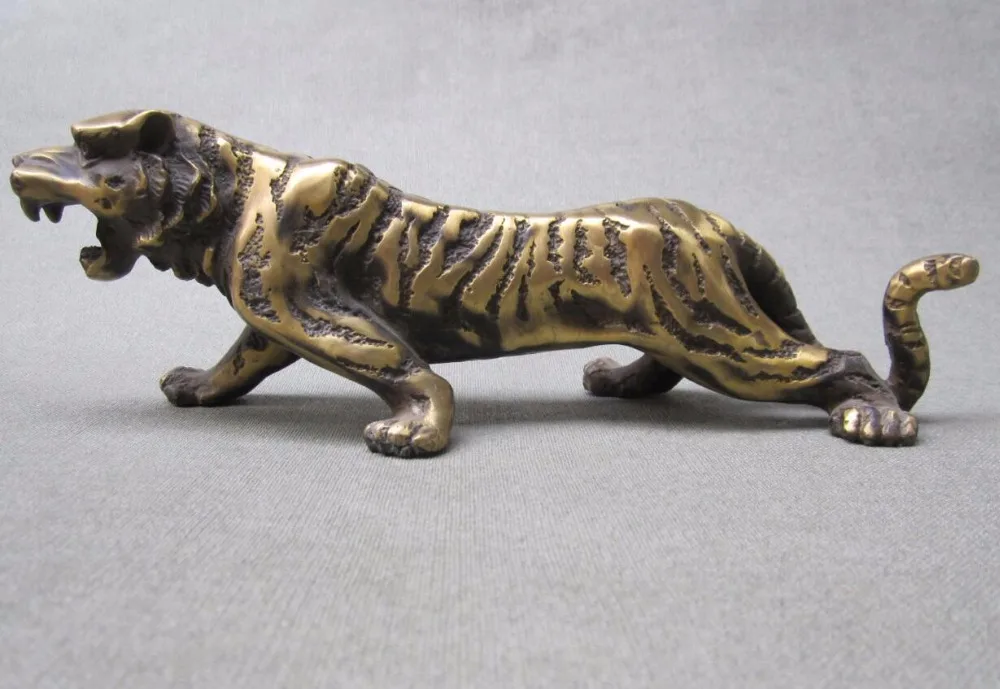 Ymying Китайский древний латунный тигр/антиквариат|tiger tiger|tiger tiger tigerantique brass |