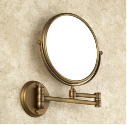 

Antique bronze brass wall makeup mirror 8inch bathroom mirror antique decorative makeup mirrors