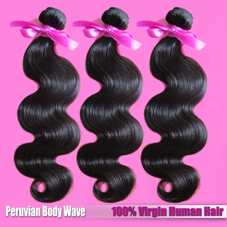 7а перуанский девственные волосы объемной волны наращивание волос 3 пучки