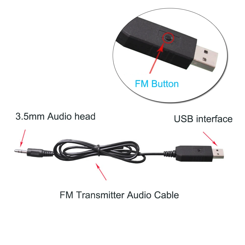 JINSERTA универсальный автомобильный стерео аудио FM передатчик 5 в USB 3 мм