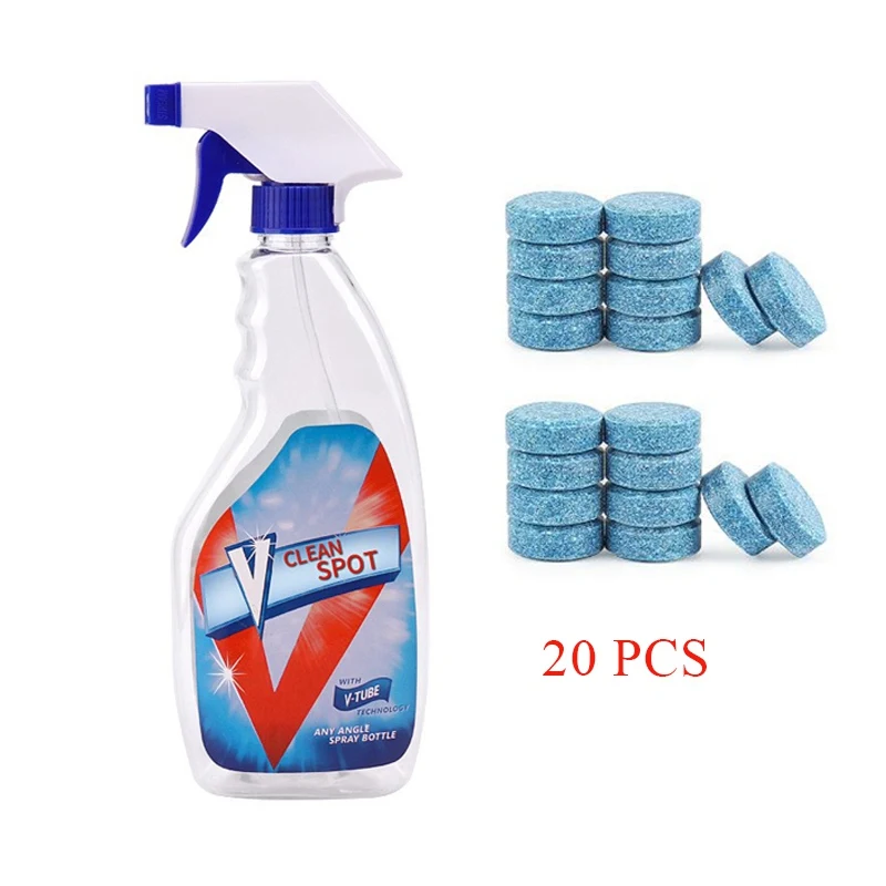 Bottle 20pcs Прямая поставка; 10/20 Вт, 30 Вт, 40 см/50 шт Многофункциональный очищающий спрей набор чистящих средств для домашней уборки концентрат инструмент для уборки дома - Тип аромата: Bottle 20pcs