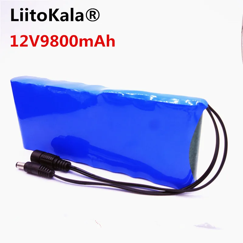 Liitokala 12 v 9800 mAh перезаряжаемая литиевая батарея 3S3P Конденсатор DC монитор камеры CCTV